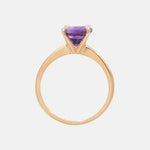 Amethyst Solitair Ring 18k, Objet Dore