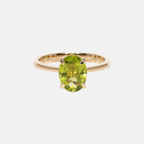 Peridot Solitair Ring 18k, Objet Dore