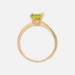 Peridot Solitair Ring 18k, Objet Dore