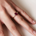 Robijn & Diamant Eye-Catcher Ring 18k goud, Objet Dore