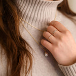 Geboortesteen April - Diamant Alliance Pavé Ring 14 karaat goud, Objet Dore