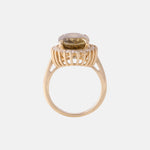 Groene Toermalijn Entourage Ring 14 karaat goud, Objet Dore