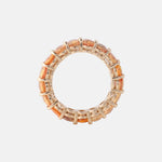 Oranje Saffier Eternity ring 14 karaat goud, Objet Dore