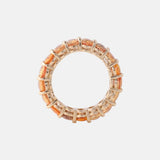 Oranje Saffier Eternity ring 14 karaat goud, Objet Dore