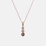 Fancy Diamant Ketting 14 karaat roségoud, Objet Dore