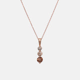 Fancy Diamant Ketting 14 karaat roségoud, Objet Dore