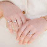 Lucy - Vintage 0.35ct Diamant Cluster Ring 9k goud, Objet Dore