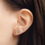 Daisy Flower Diamant Stud Piercing 14 goud, Objet Dore