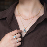 Katie Link Necklace - 14k yellow gold