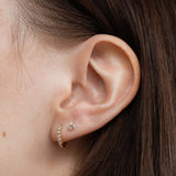 Bubble Diamond Huggie 14k gold
