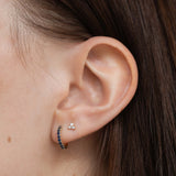Diamond Trilogy Stud Piercing 14k gold