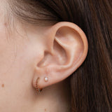 Australian Opal Drop Stud Piercing 14k Yellow Gold