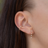 Shimmer Earrings Diamond 14k gold