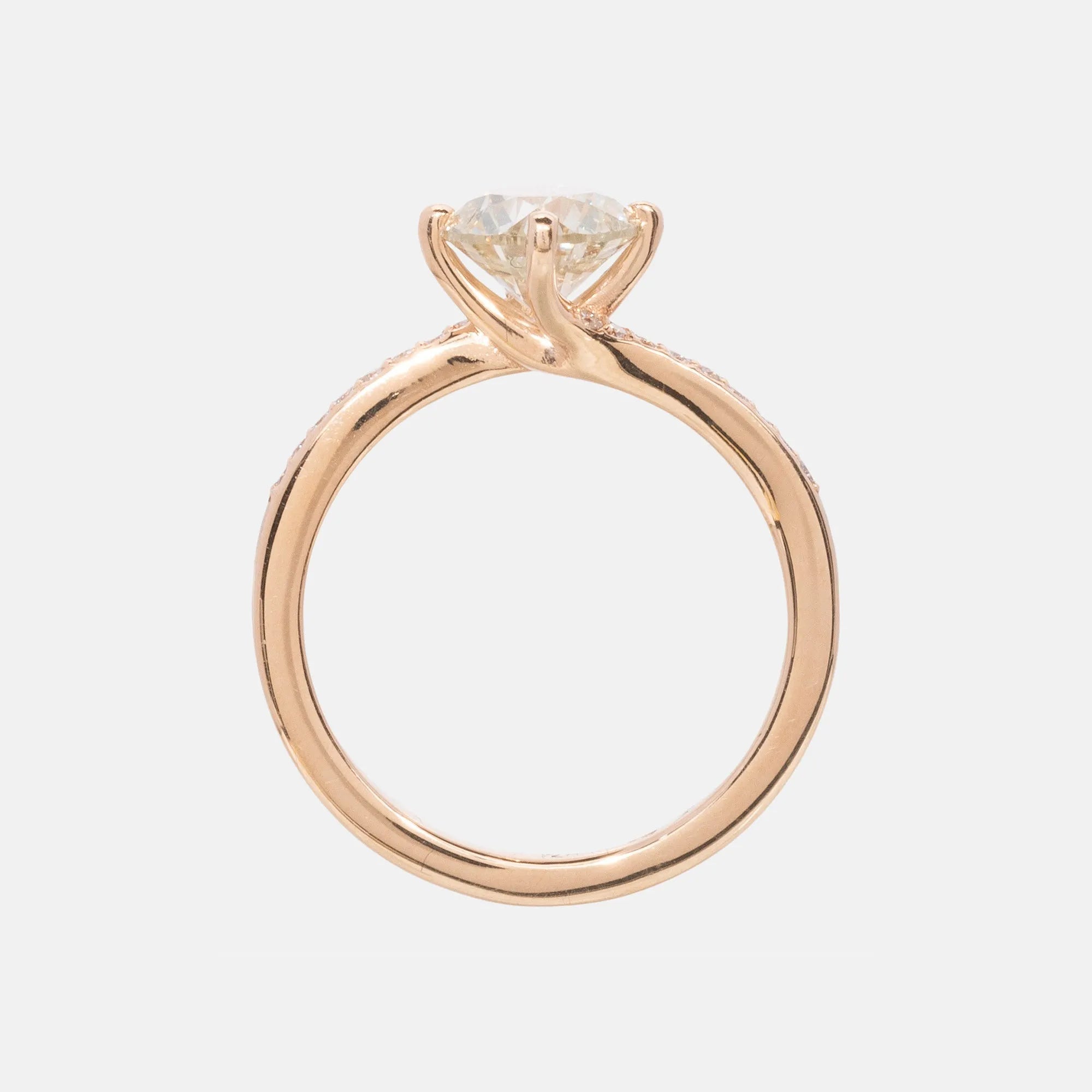 Twisted 1.48ct Diamant Ring 14 karaat goud, Objet Dore