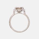 6.64ct Fancy Brown Diamant & Witte Diamant Entourage Ring 14 karaat goud, Objet Dore
