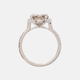 6.64ct Fancy Brown Diamant & Witte Diamant Entourage Ring 14 karaat goud, Objet Dore