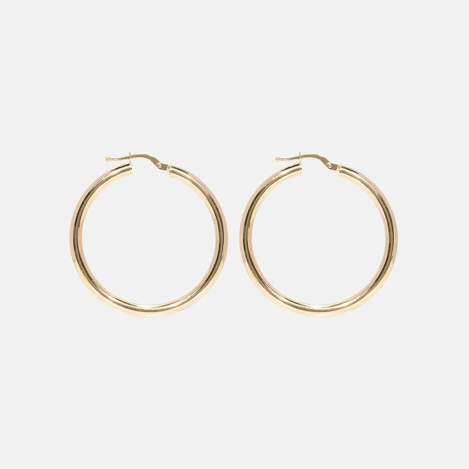 Hollow Hoop Oorbellen 35 mm 14 karaat goud, Objet Dore