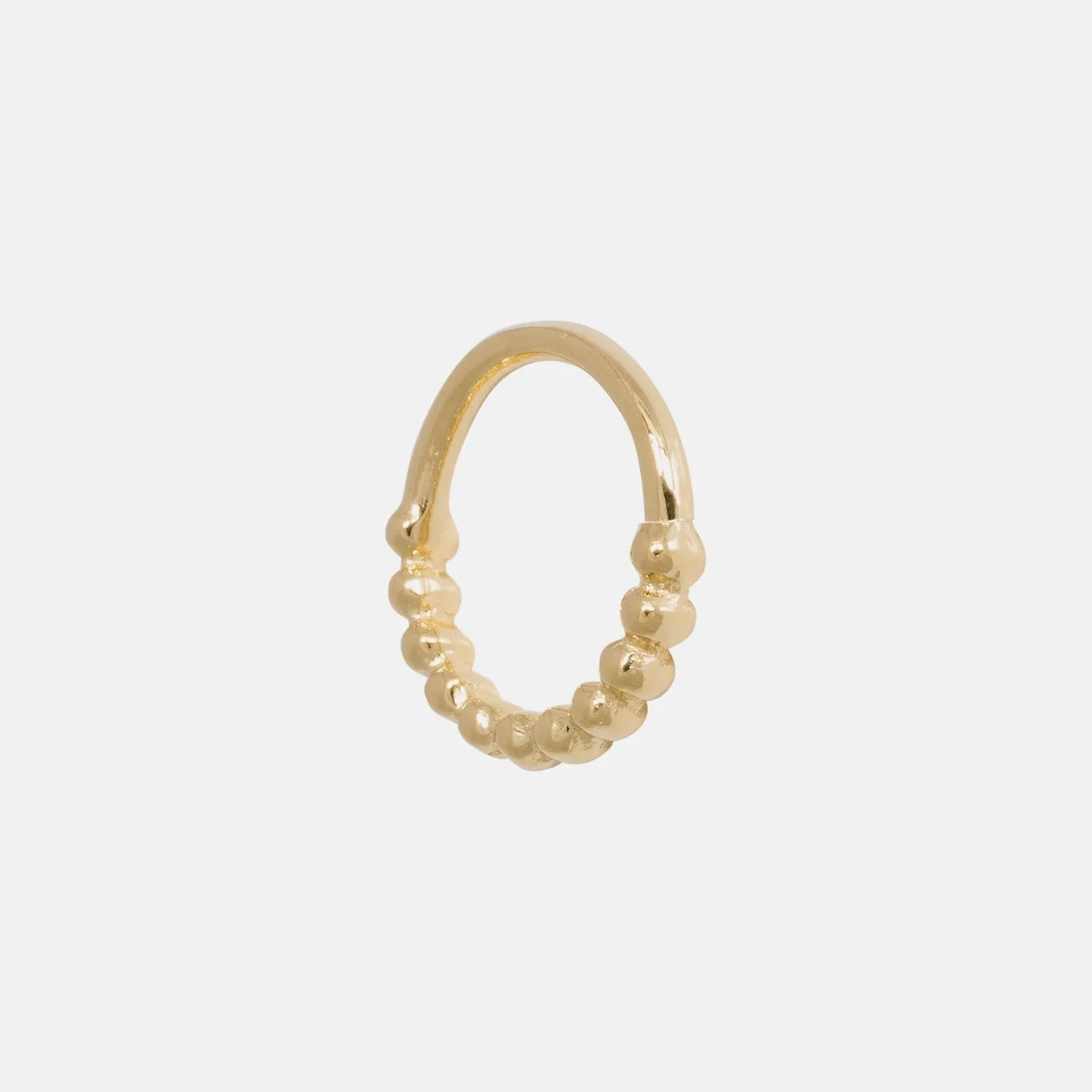 Ball Hoop Piercing / Earcuff 10mm 14 karaat goud, Objet Dore