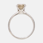 Groengele Briljant Geslepen Diamanten Pave Ring 14 karaat goud, Objet Dore