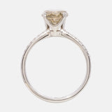Groengele Briljant Geslepen Diamanten Pave Ring 14 karaat goud, Objet Dore