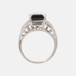 5.3ct Groene Chroom Toermalijn Diamant Ring Platinum, Objet Dore