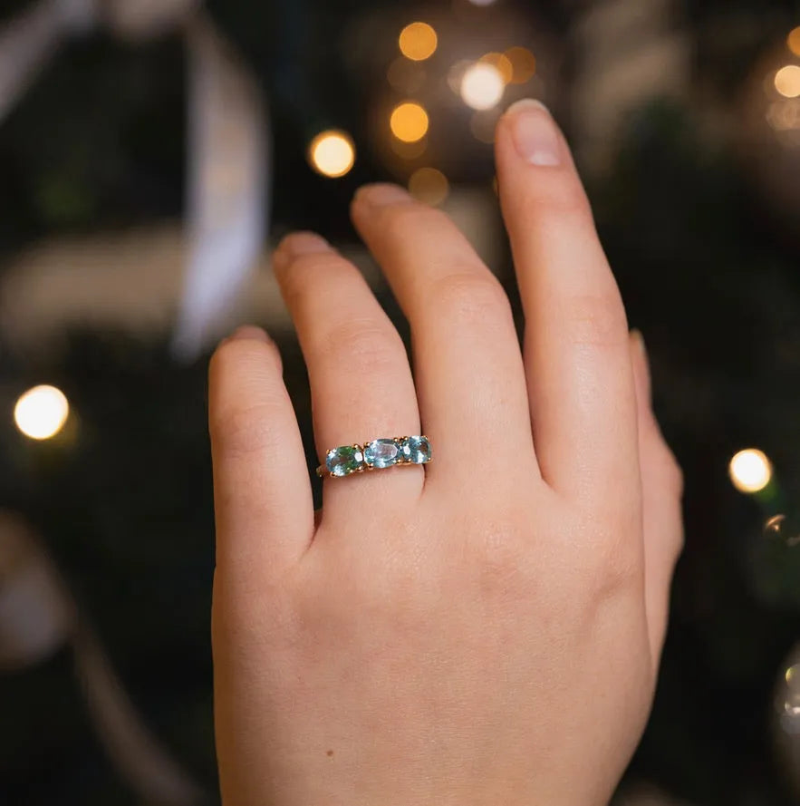 Ivy - Vintage Apatiet Trilogie Ring 10k Geelgoud, Objet Dore