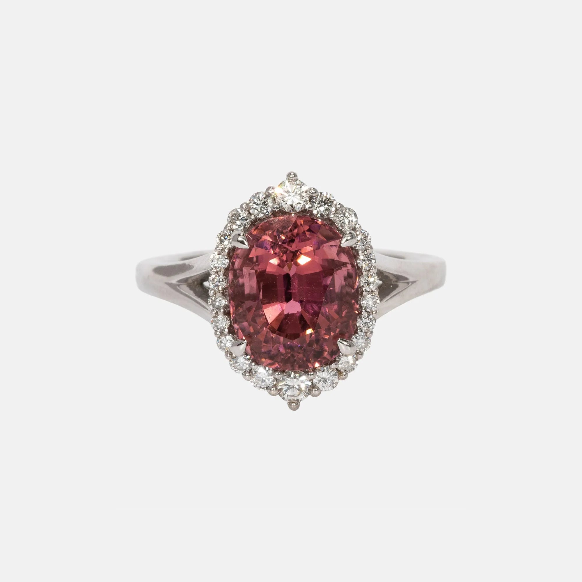 Roze Toermalijn Entourage Ring 14 karaat goud, Objet Dore