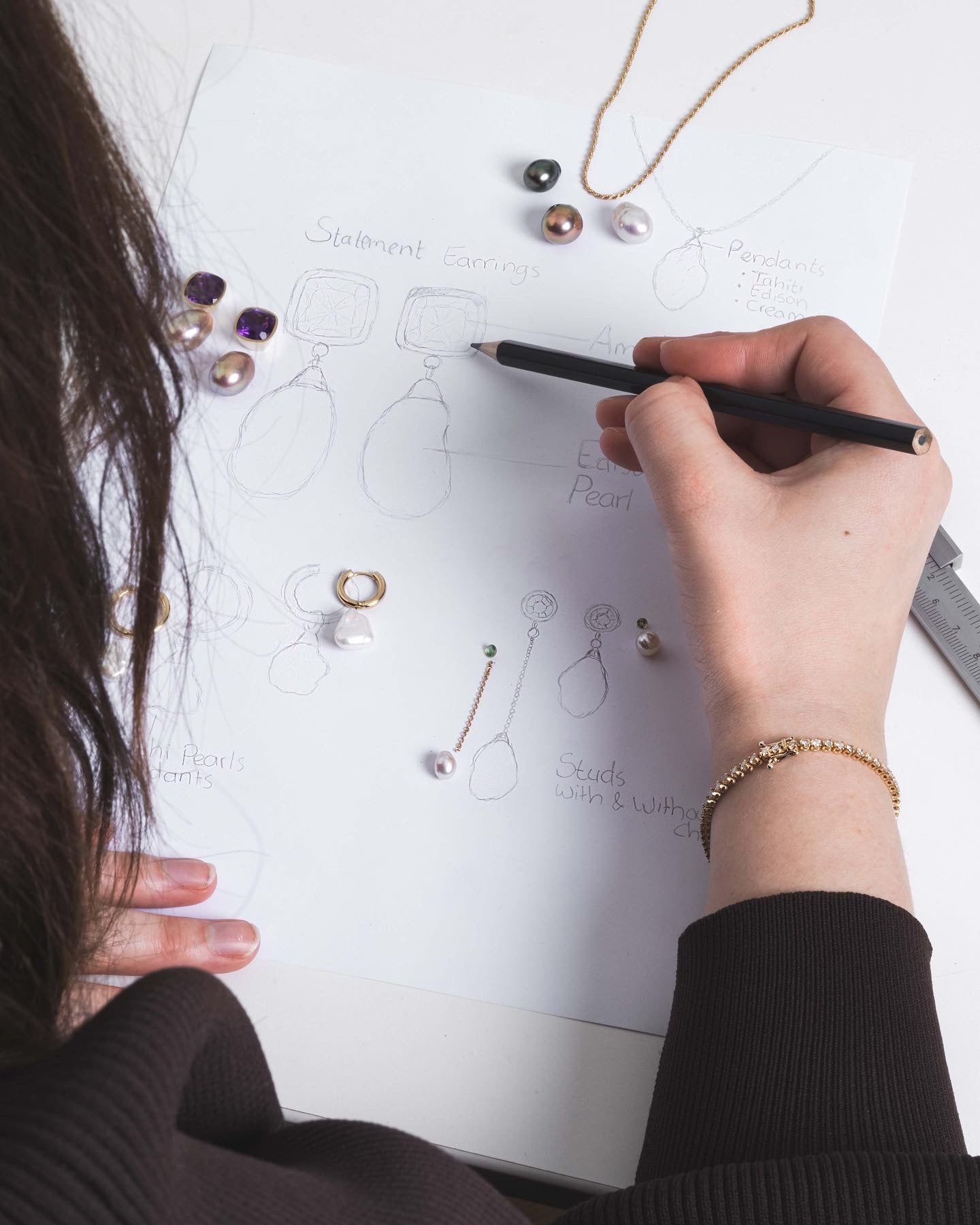 Ontwerp nieuwe parel sieraden