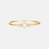 Fine Witte Topaas & Saffier Ring 14k goud, Objet Dore