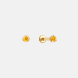 Fine Stud Piercing Citrine 14k yellow gold