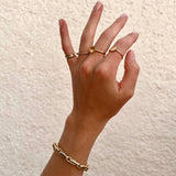 Initial Coin Ring 14 karaat goud, Objet Dore