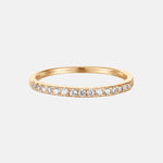 Geboortesteen April - Diamant Alliance Pavé Ring 14 karaat goud, Objet Dore