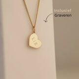 Initial Heart Token 14 karaat goud, Objet Dore