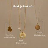 Initial Heart Token 14 karaat goud, Objet Dore