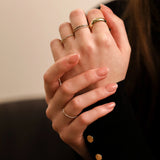 Fine Witte Topaas & Saffier Ring 14k goud, Objet Dore
