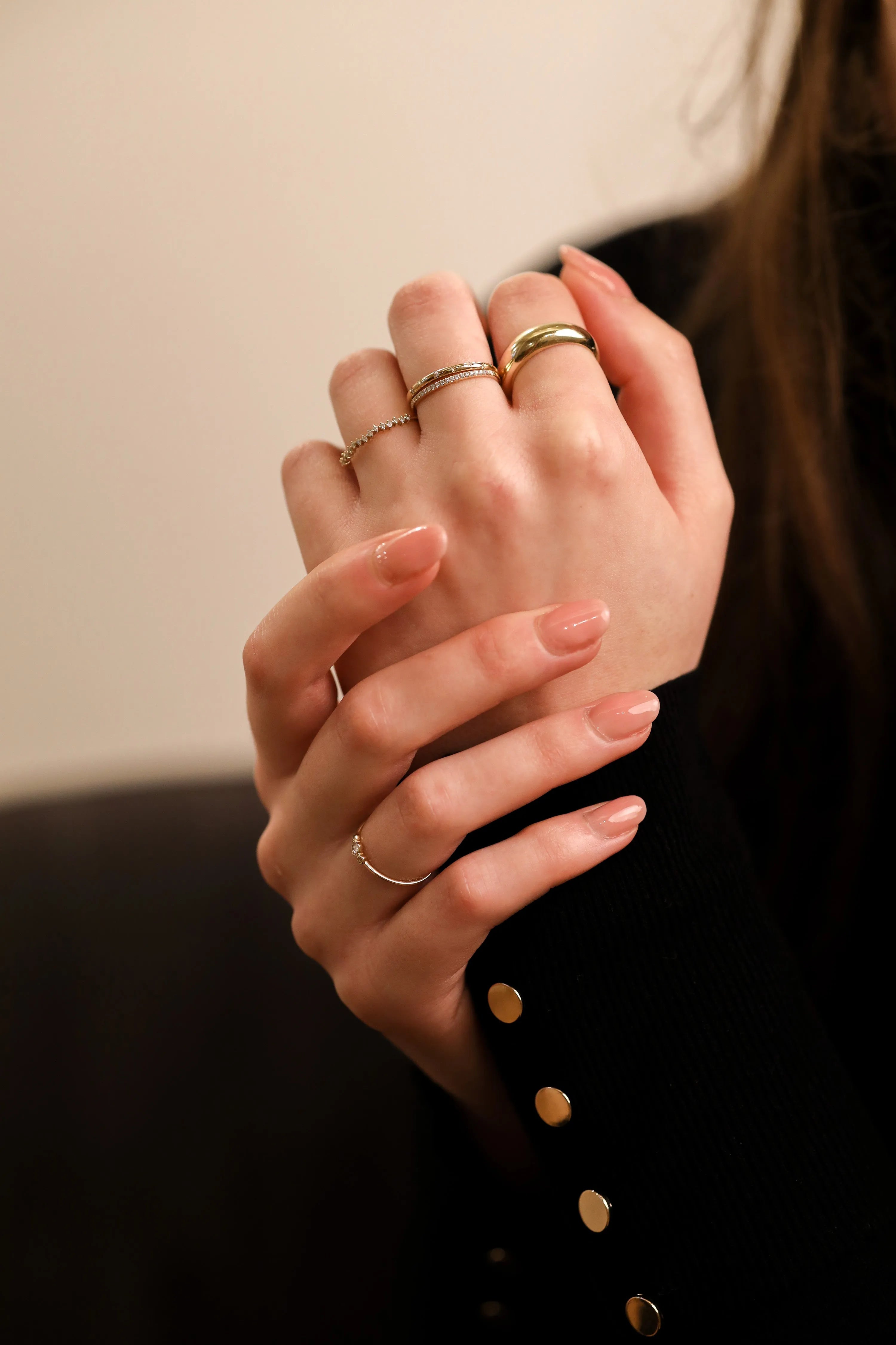 Fine Witte Topaas & Saffier Ring 14k goud, Objet Dore