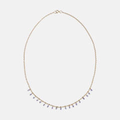 Anchor Schakel ketting Tanzaniet 14k geelgoud, Objet Dore