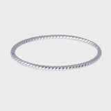 Twisted Bangle Bracelet 3.5mm 14k white gold