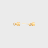 Bubble Ball Diamond Stud Piercing 14k yellow gold