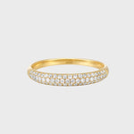 Bold Diamond Dome - Diamant Pavé Ring 14k goud, Objet Dore, Ringen