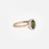 Jamie - Vintage Blue Sapphire & Diamond Ring 9k