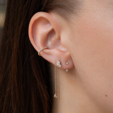 Toi et Moi Diamond Stud Piercing 14k gold