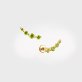 Lunar Stud Piercing Green Tourmaline 14k gold
