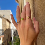 Peridot Solitair Ring 18k, Objet Dore