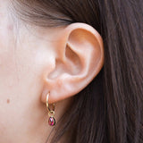 Candy Tourmaline Drop Ear Charm - 14k yellow gold