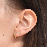 Citrine Huggie 14k gold