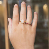 July Birthstone - Ruby Alliance Ring 14 carat gold