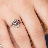 Sage - Vintage Purple Sapphire & Diamond Art Deco Ring 10k