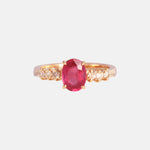 Robijn & Diamant Eye-Catcher Ring 18k goud, Objet Dore