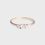 Willow Trilogy Ring Diamond - 14k yellow gold